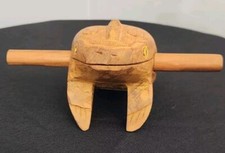 Wooden Frog Hand Carved Percussion Instrument Noise Maker Toy 2.5H X 4L