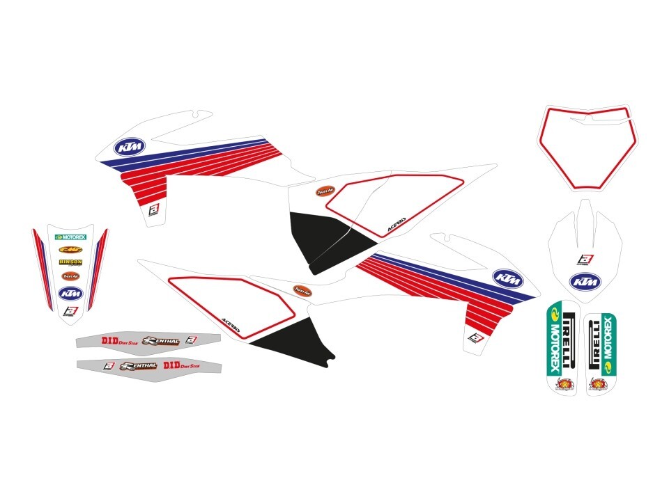 Autocollants KTM EXC EXCF 20-23 kit graphique épais anti rayures