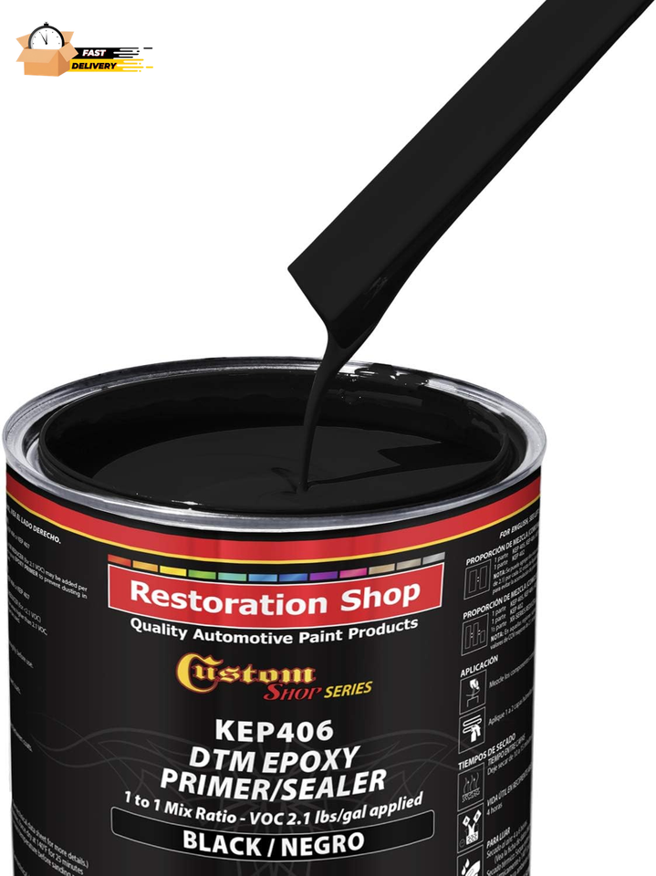 Black Epoxy Primer/Sealer 2.1 VOC (Gallon Kit) Anti-Corrosive DTM High ...