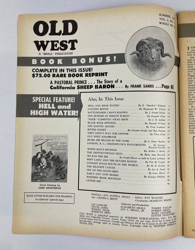 Old West Magazine, 1965-1966, Vol. 2, Vintage Western History, Pulp, Lot of 4 - Picture 10 of 10
