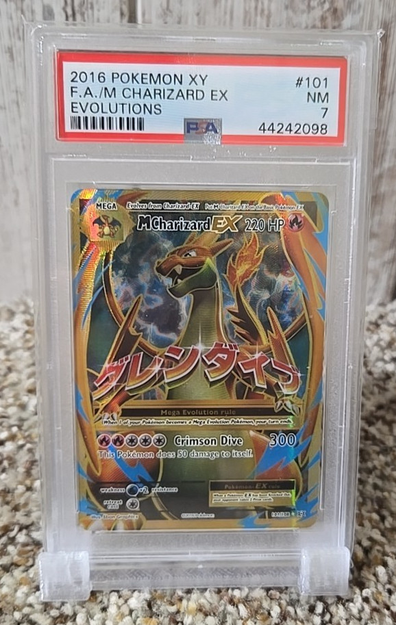 2016 Pokemon XY FA/M Charizard EX Evolutions #101 PSA 7 NM