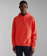  Felpa Cappuccio Hoodie UOMO Napapijri BALIS HD Rosso Lifestyle Cotone Felpato 