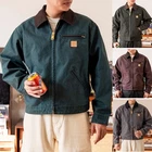 Red Tornado Vintage 14oz Men Detroit Jacket Loose Canvas Motorcycle Zipper Coat