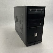 Retro Black mATX Computer Chasis w/ 285 Power Supply Barebones