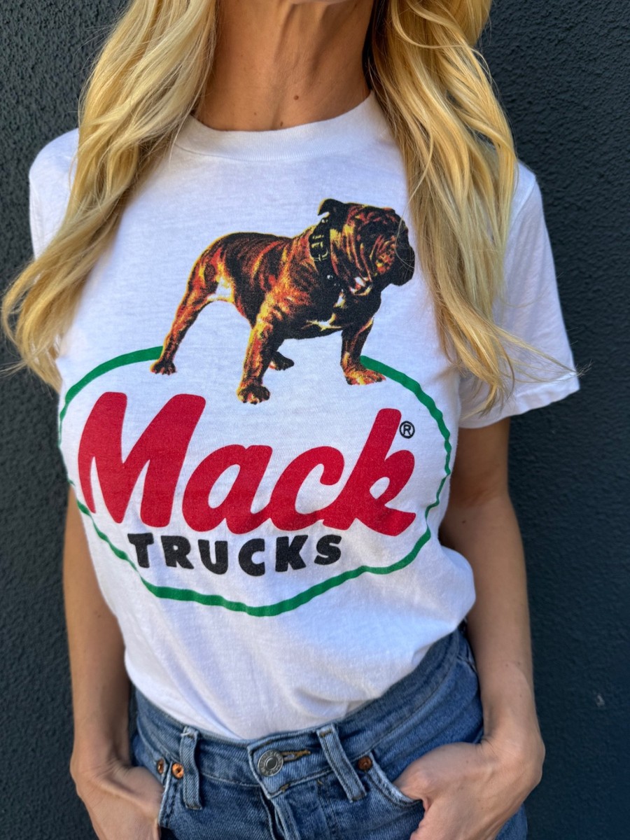 トップス vintage made in USA mack truck tee 1970s VINTAGE 70s MACK TRUCKS BULLDOG T-SHIRT SZ S 