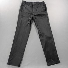 Dockers Slim Tapered Fit Flat Front Black Khaki Pants Mens Size Actual 30x29