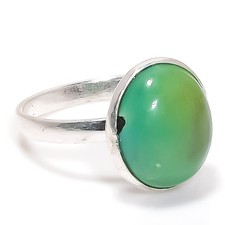 Tibetan Turquoise Gemstone 925 Solid Sterling Silver Jewelry Ring Size 6 o823