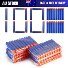 100 X Bullets SOFT HEAD Nerf N-Strike Elite Dart Refill Fits Most Nerf Guns BLUE