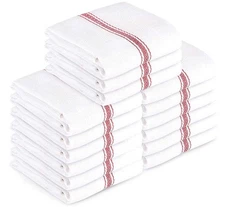 AMA's Kitchen Towels Set of 15 Absorbent Cotton Dish Cloths Cleaning Towels