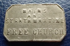 1800's Scotland Church Communion Token - Mains & Strathmartine Free Church -