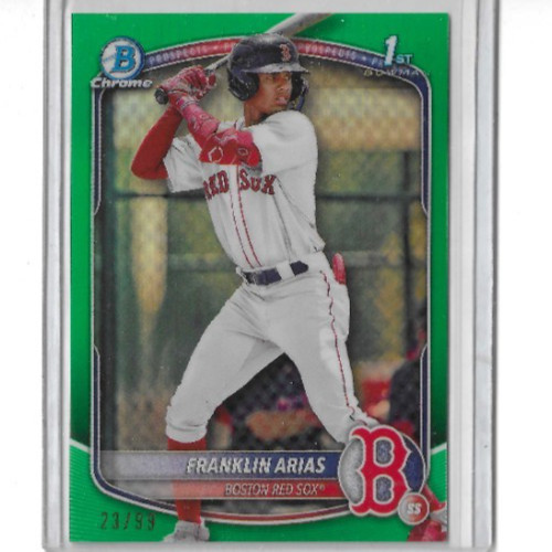 Franklin Arias 2025 Bowman Chrome Prospects Green Refractor /99 #BCP-67 (HF)