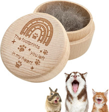 Wooden Pet Urns for Dogs,Pet Memorial Gifts Box,Cat Keepsake Box with Pet Paw En