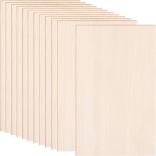 12 Pack Basswood Sheets 12 x 8 x 1/13 Inch Thin Plywood Balsa Wood Boards for Cr