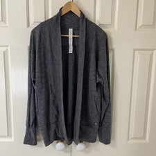 Lululemon Size 4US/S Grey Marble Cardigan Jacket No Zip Pockets Handwarmer Soft