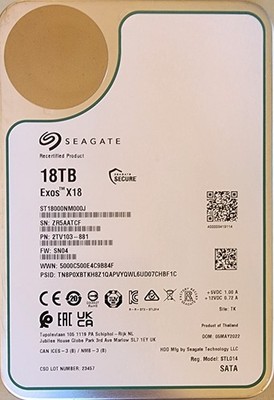 ST18000NM000J Seagate Exos X18 18TB 3.5 256M Enterprise NAS SATA Hard Drive