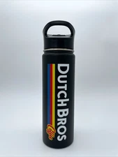 Dutch Bros Coffee Stainless Steel Insulated 20 oz Tall Black Tumbler Bottle
