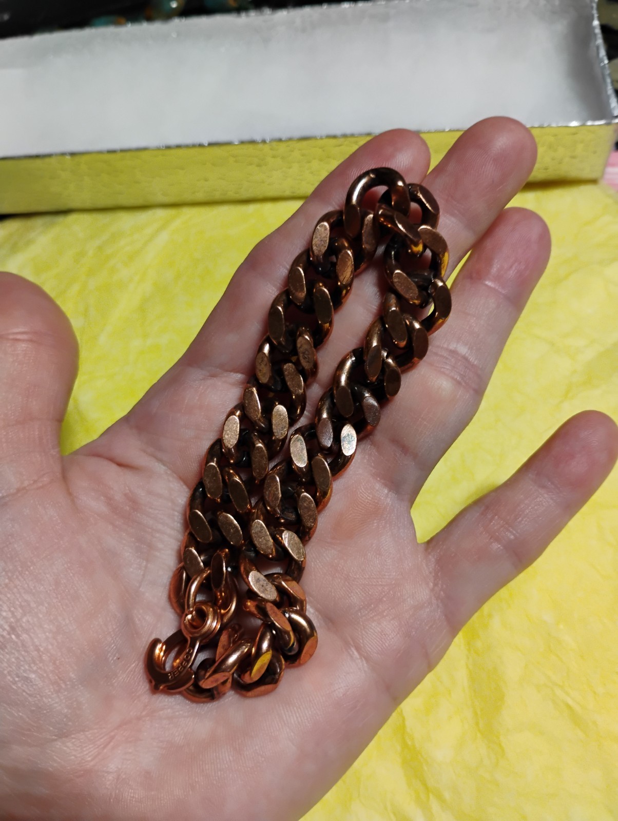 Solid Thick Chunky Cuban Link Bracelet Arthritis - image 8