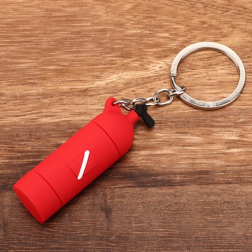 Cute Red Air Cylinder Shape PVC Mini Keyring - Ideal for Bags & Keys ...
