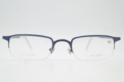 Brille pro design denmark P.2106W Titanium Blau Halbrand Brillengestell Neu