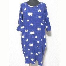 mina perhonen Hana Hane Cotton Cut and Sew Dress, Size 36, Navy Women USED