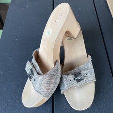 Sandali da ginnastica Dr Scholl - taglia 38/5 - tacco alto Scholl - cinturino in tessuto oro