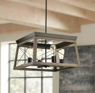 Progress Lighting P400047-020 Briarwood 4-Light Antique Bronze Chandelier Light