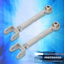 For 89-98 240SX S13 S14 300ZX Z32 Rear Adjustable Control Traction Arms Rods SIL