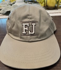 FootJoy Men’s Beige Adjustable Cotton Golf Hat - made in USA vintage - FJ golf