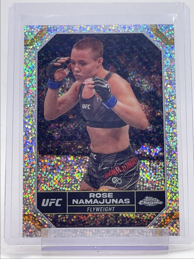 ROSE NAMAJUNAS 2024 TOPPS CHROME UFC SPECKLE REFRACTOR #169 /299 Q4876