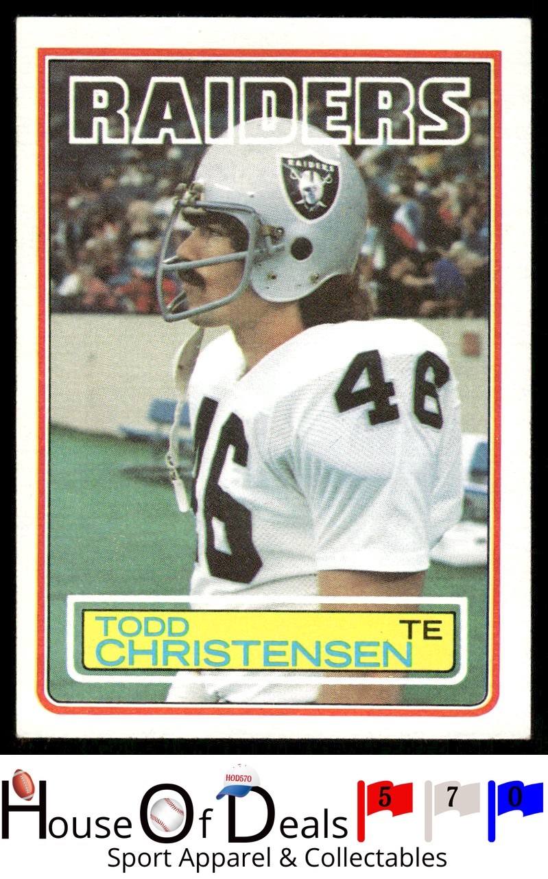 1983 Topps #298 Todd Christensen Los Angeles Raiders Card