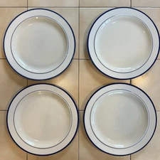 Elegance II Collection Mariner Blue Dinner Plates  10.5 in Japan Set Of 4