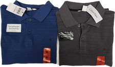 Calvin Klein Men's Polo MEDIUM Blue Gray NWT 100 COTTON