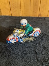 Motorcycle Biker Wind Up Tin Toy Collectable MS 702
