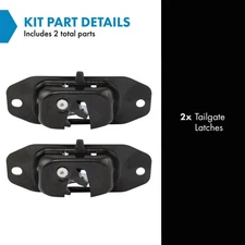 TRQ Rear Tailgate Latch Lock Release Assembly Pair 2pc Set for Sierra Silverado