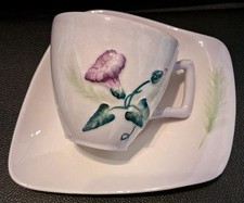 Carlton Ware Convolvulus Australian Design Coffee Cup & Saucer Hand Painted