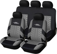 Grey Car Seat Covers Full Set Front Bucket Seat Covers With Split Bench Car ... Grey Car Seat Covers Full Set Front Bucket Seat Covers With Split Bench Car ...