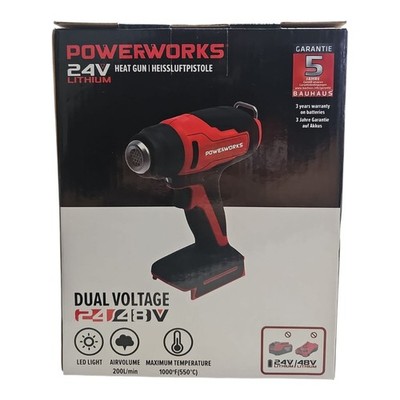 Powerworks P24HG 24V Akku-Heißluftgebläse ohne Akku