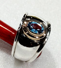 James Avery Christina Ring with Blue Topaz in Sterling Silver & 18k Gold Sz 6.5 — photo 4