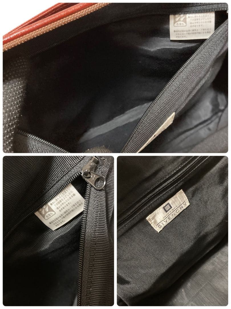 Givenchy Tote Bag Logo Embossed Women Bordeaux Leather Used From Japan thumbnail 13