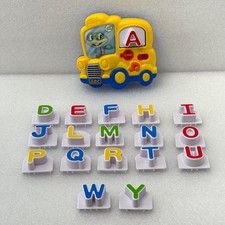 LeapFrog FRIDGE PHONICS Magnetic ALPHABET ABC BUS Incomplete 18Letter Set Tested