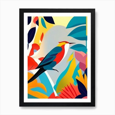 Lerche Pop Matisse Vogel Kunstdruck gerahmt Wandbild Poster Leinwanddruck Bild