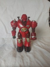 Hap-P-Kid M.A.R.S. 7" Walking Cyber Bot Robot Red, Maroon and Gold Working.