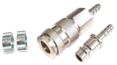Wassergeführtes Pol Schlauchverbinder Set - Slimline Serie 26 Armaturen + O Clips