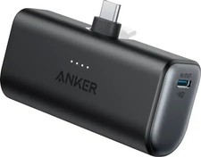 Anker - Nano Power Bank 5,000mAh, 22.5W w/ Built-in Foldable USB-C Connector