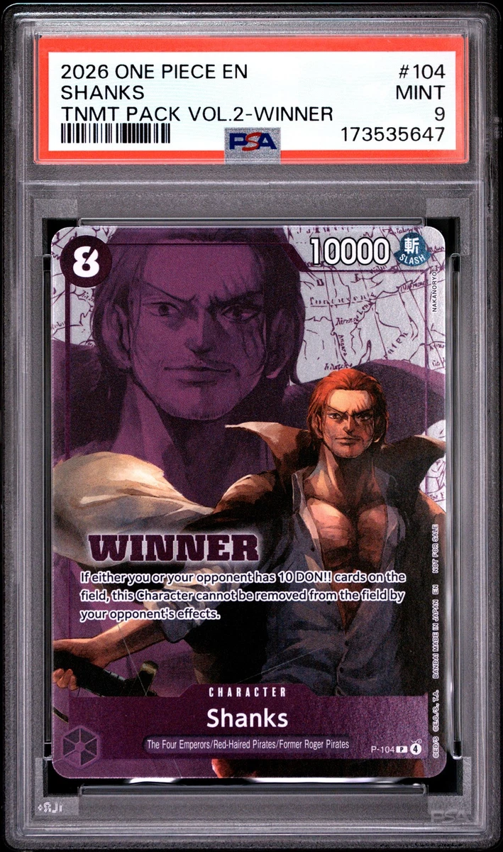 Shanks P-104 One Piece Promotion Cards for sale | eBay