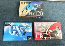 Lot of 3 Maxell TDK Blank Audio Cassettes Sealed 8mm Video See Pic Sealed