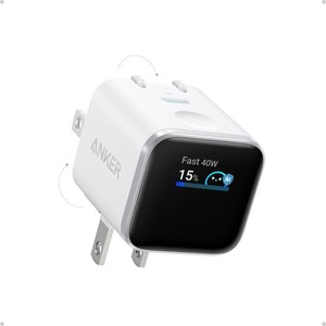 Anker Chargeur d'affichage intelligent, Nano USB C Bloc du chargeur, 45W Max blanc