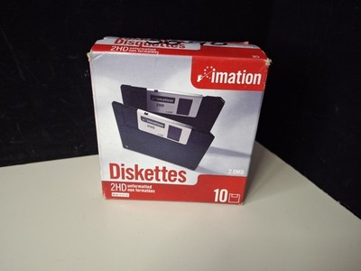 Imation - 2HD 3.5'' Floppy Diskettes (2.0 MB/Unformatted) 10 Pack - Sealed