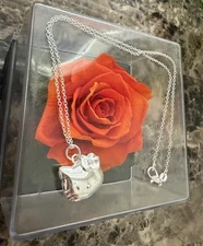 🐱 925 Sterling Silver Hello Kitty Locket Pendant Necklace (Pendant + Chain)