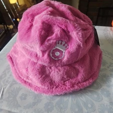 NEW! Dunkin' Donuts DunKings Pink Fuzzy Bucket Hat Cap